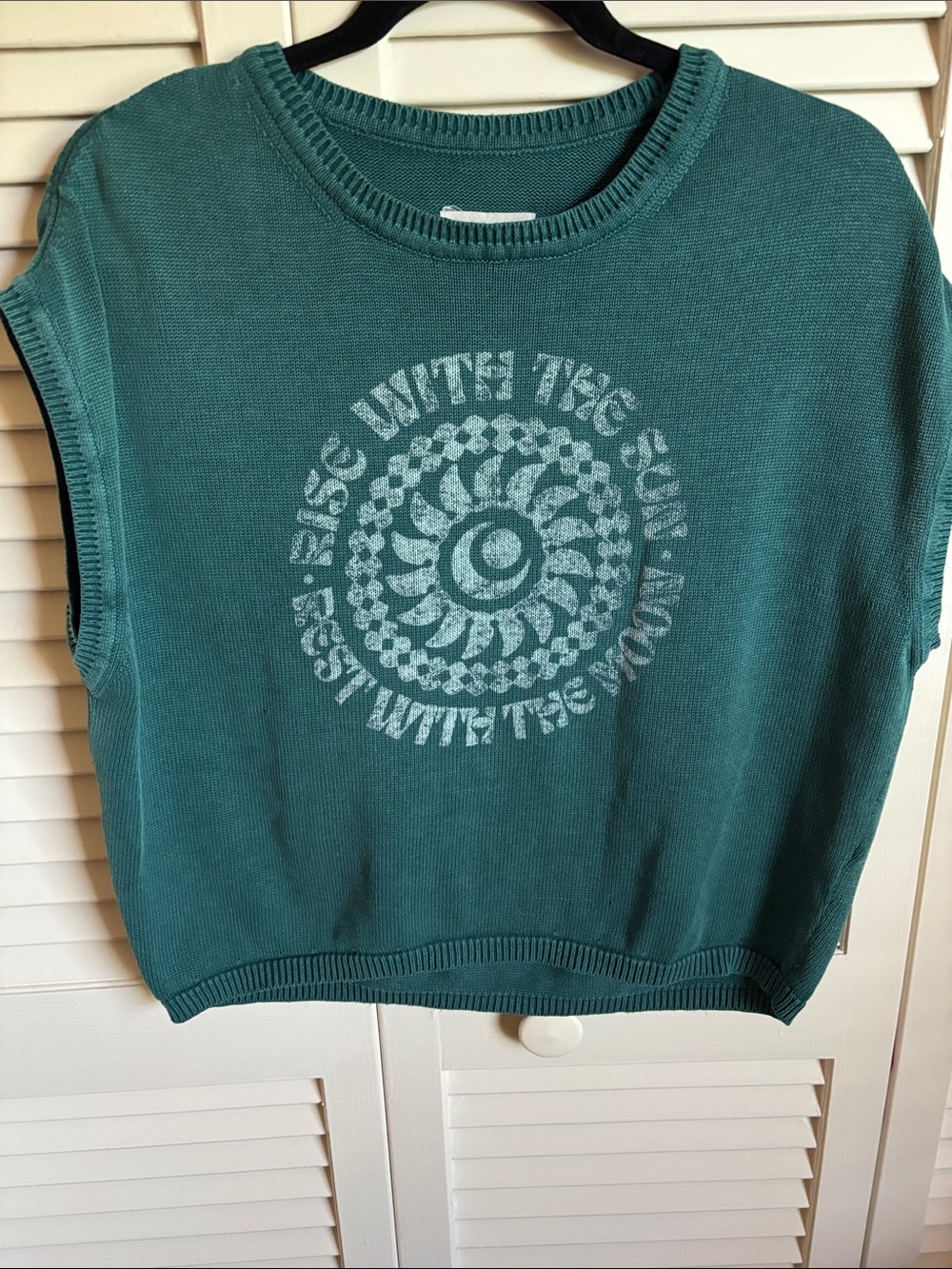 Pilcro Teal Graphic Muscle Tee